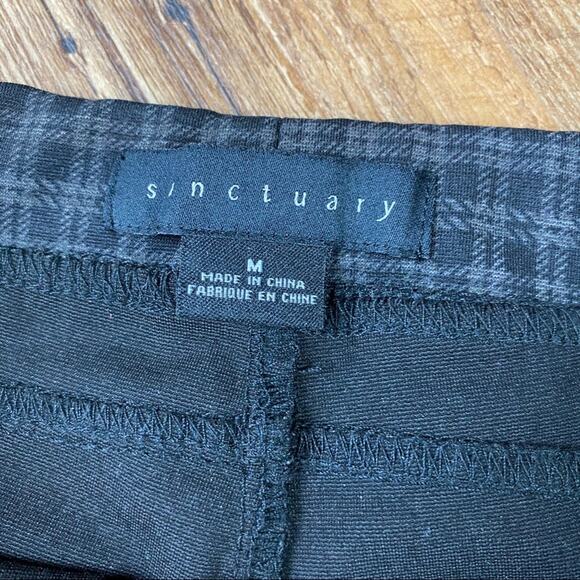 Sanctuary Runway Plaid Ponte Knit Crop Pants Sz M - Picture 6 of 7